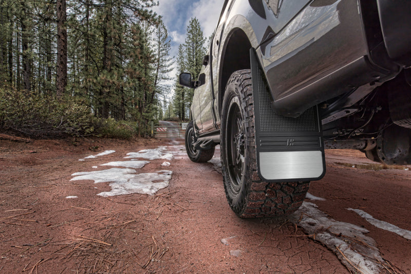 Husky Liners Universal 12in Wide Black Rubber Rear Mud Flaps w/ Weight Husky Liners Mud Flaps