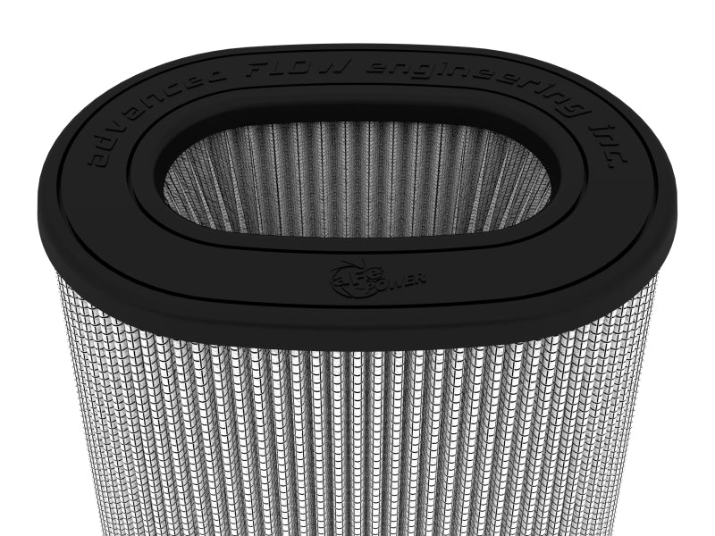 aFe Magnum FLOW Pro DRY S Air Filter 6.75x4.75 Flange 8.25x6.25 Base (Mt2) 7.25x5 Top 8.5 Height