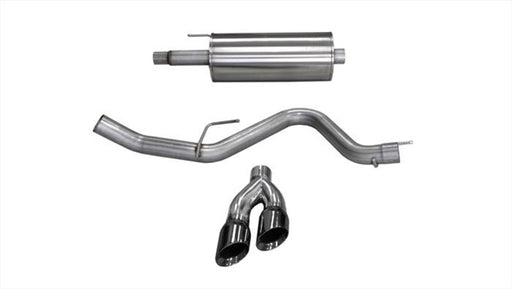Corsa 2015-2020 Ford F-150 5.0L V8 (Super Crew Cab) Black Sport Single Side Dual 4in Tips CB Exhaust CORSA Performance Catback