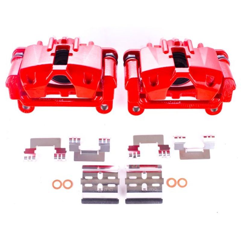 Power Stop 06-09 Cadillac XLR Rear Red Calipers w/Brackets - Pair PowerStop Brake Calipers - Perf