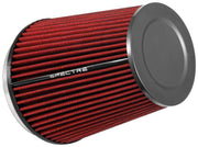 Spectre HPR Conical Air Filter 6in. Flange ID / 7.719in. Base OD / 8.5in. Tall - Red Spectre Air Filters - Universal Fit