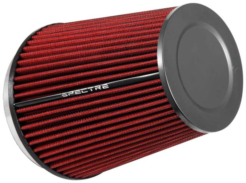 Spectre HPR Conical Air Filter 6in. Flange ID / 7.719in. Base OD / 8.5in. Tall - Red Spectre Air Filters - Universal Fit