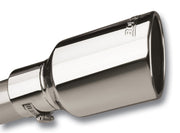 Borla Universal Polished Tip Single Round Rolled Angle-Cut w/Clamp (inlet 2 1/2in. Outlet 4 x 4in) * Borla Tips