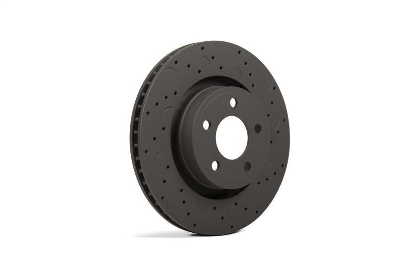 Hawk Talon 2009 Cadillac CTS V Brembo Caliper Drilled and Slotted Rear Brake Rotor Set Hawk Performance Brake Rotors - Slot & Drilled