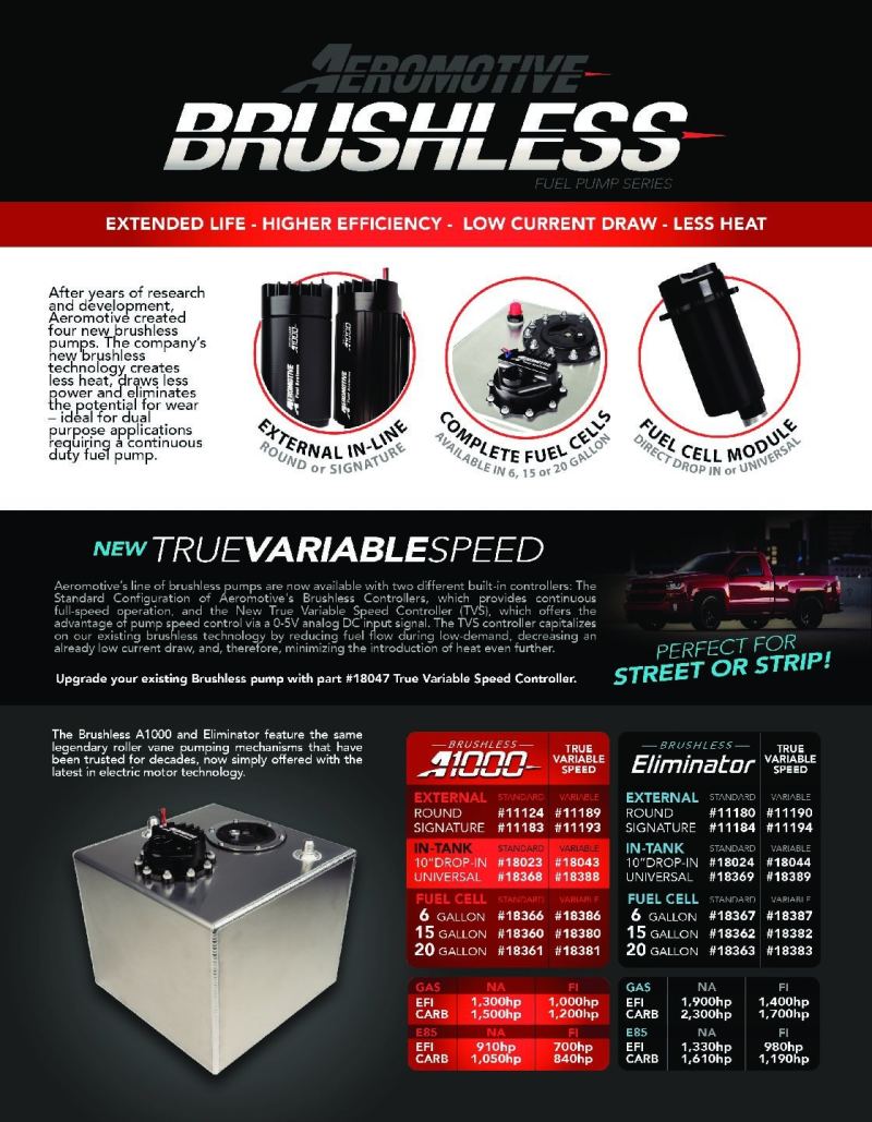 Aeromotive Eliminator Brushless External In-Line Fuel Pump Aeromotive Fuel Pumps