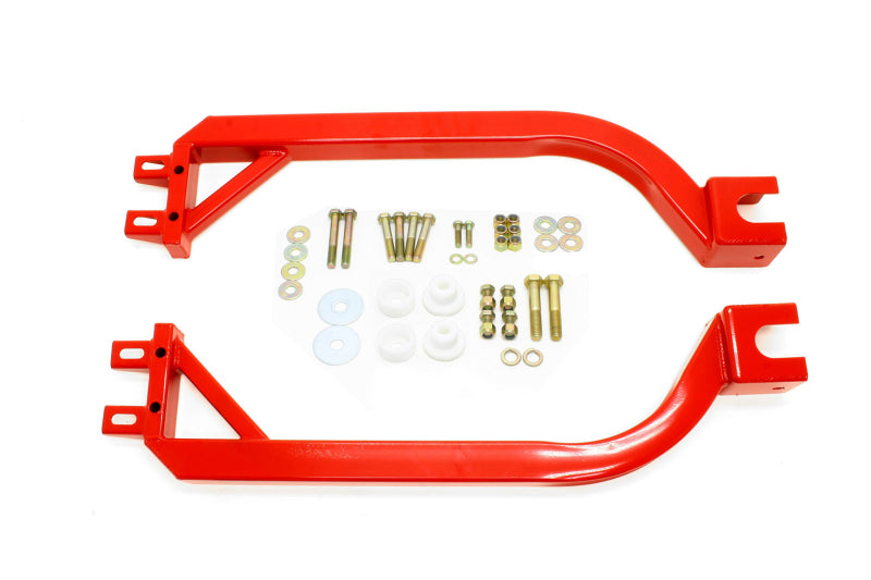 BMR 67-69 1st Gen F-Body Bolt-On Subframe Connectors - Red BMR Suspension Chassis Bracing