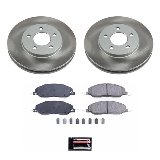Power Stop 05-10 Ford Mustang Front Semi-Coated Rotor Kit PowerStop Brake Kits - Performance Blank