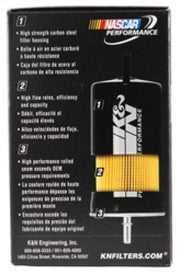 K&N Cellulose Media Fuel Filter 1.688in OD x 3.813in L K&N Engineering Fuel Filters