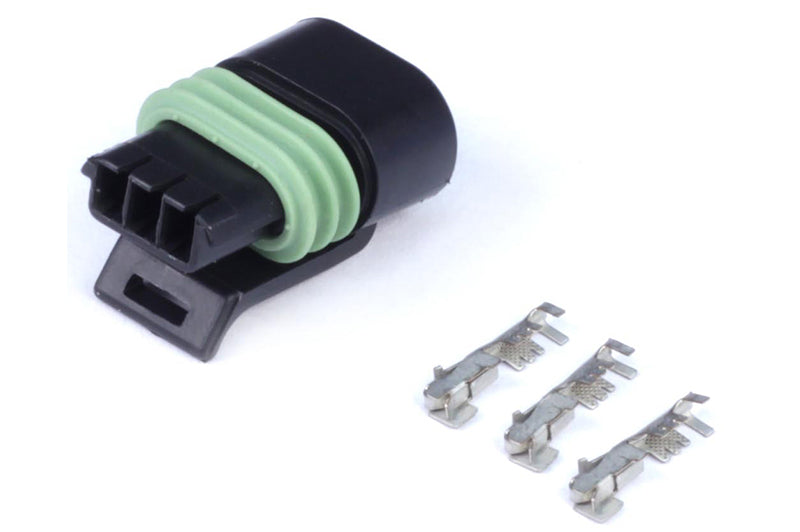 Haltech Delphi 3 Pin Single Row Flat Coil Connector Plug & Pins Haltech Wiring Connectors