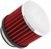 K&N 1.75in Flange ID x 3in OD x 2.5in H Chrome Finish Rubber Base Crankcase Vent Filter K&N Engineering Air Filters - Universal Fit