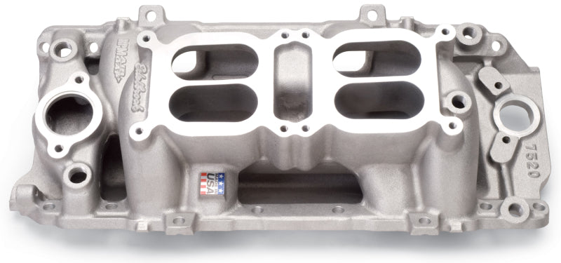 Edelbrock Manifold Dual Quad RPM Air Gap BB Chevy Oval Port Edelbrock Intake Manifolds