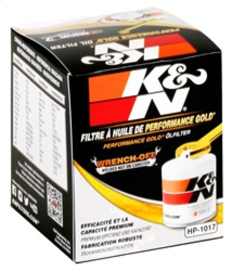 K&N 3.74inch / 2.98 OD Performance Gold Oil Filter K&N Engineering Oil Filters