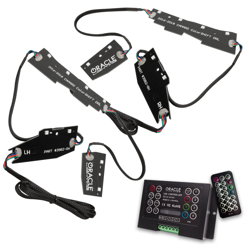 Oracle 16-18 Chevy Camaro RGB+W Headlight DRL Upgrade Kit - ColorSHIFT w/ 2.0 Controller ORACLE Lighting Headlights