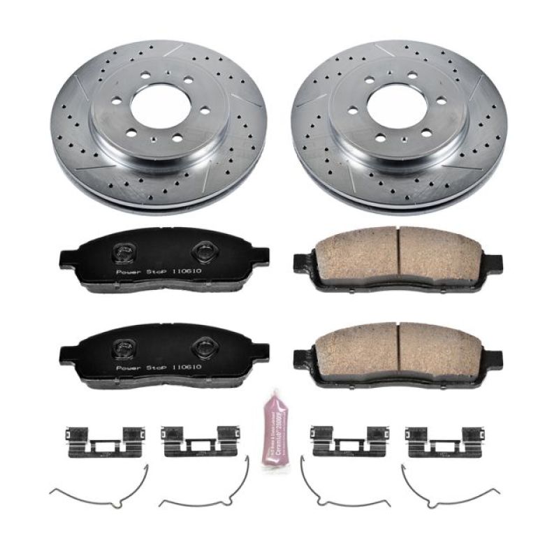 Power Stop 2009 Ford F-150 Front Z23 Evolution Sport Brake Kit PowerStop Brake Kits - Performance D&S