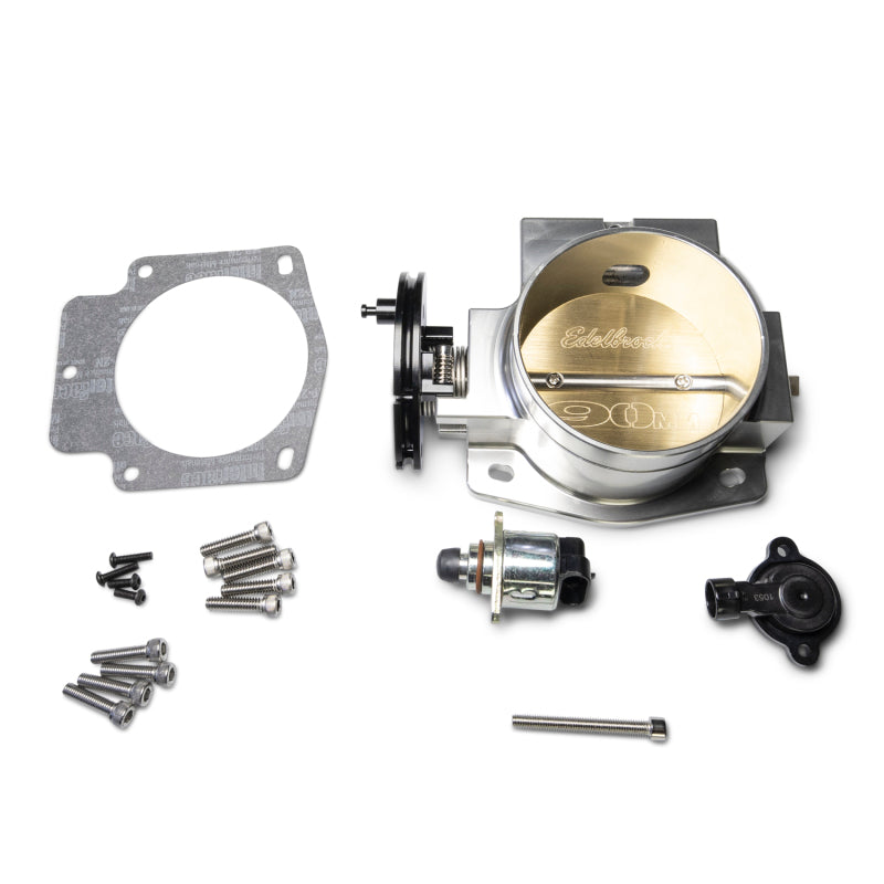 Edelbrock Pro Flo XT 90mm Throttle Body - Satin Finish Edelbrock Throttle Bodies
