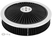 Spectre ExtraFlow HPR Air Cleaner Assembly 14in. x 3in. - Black Spectre Air Filters - Universal Fit