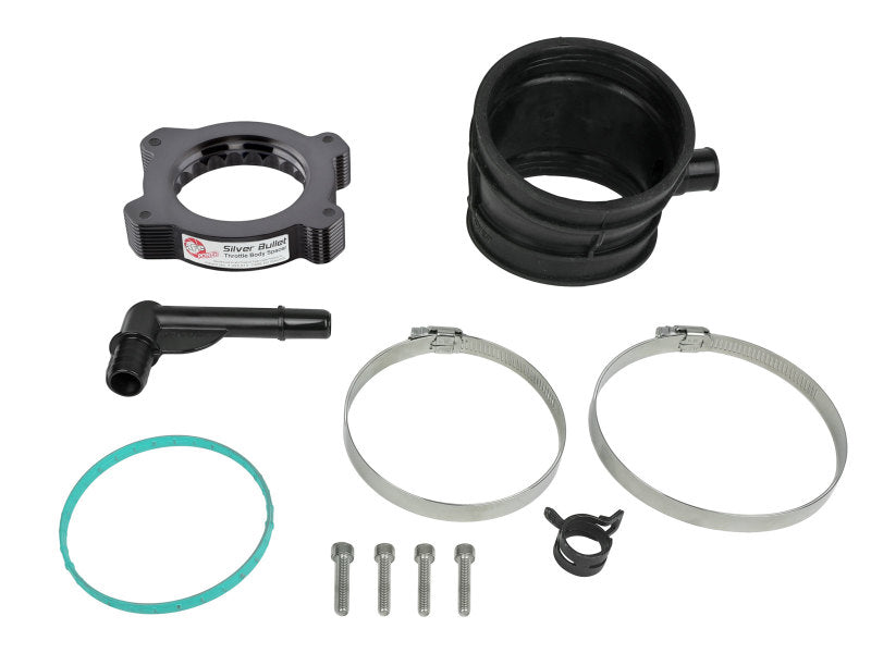 aFe 2020 Vette C8 Silver Bullet Aluminum Throttle Body Spacer / Works With Factory Intake Only - Blk aFe Throttle Body Spacers
