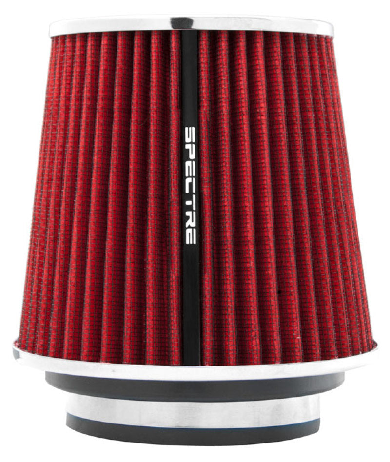 Spectre Adjustable Conical Air Filter 5-1/2in. Tall (Fits 3in. / 3-1/2in. / 4in. Tubes) - Red Spectre Air Filters - Universal Fit