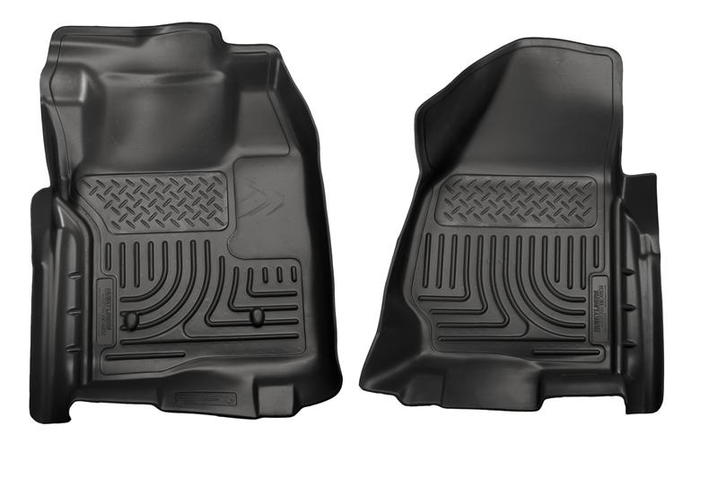 Husky Liners 11-12 Ford SuperDuty Regular Cab WeatherBeater Black Floor Liners Husky Liners Floor Mats - Rubber