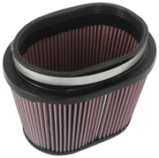 K&N Universal Rubber Filter 6.25in x 4in Oval FLG / 7.375in x 5.5in Base / 6.25in x 4in Top / 5in H K&N Engineering Air Filters - Universal Fit