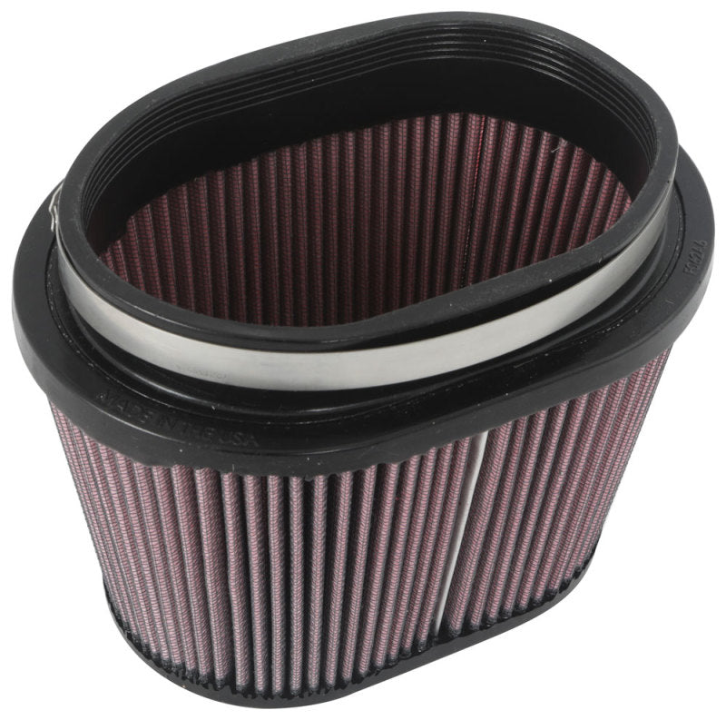 K&N Universal Rubber Filter 6.25in x 4in Oval FLG / 7.375in x 5.5in Base / 6.25in x 4in Top / 5in H K&N Engineering Air Filters - Universal Fit