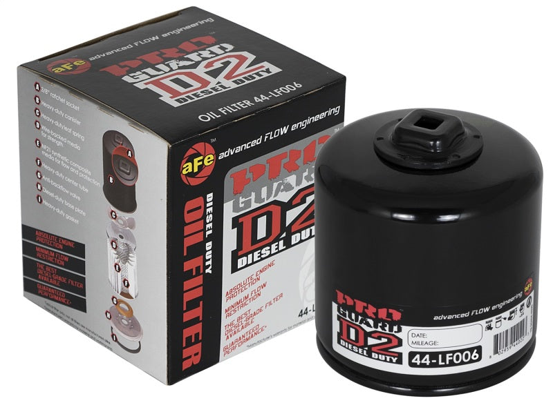 aFe Pro GUARD D2 Oil Filter 74-08 Dodge Gas Truck V6 3.9L/V8 4.7L/5.7L/5.2L/5.9L/V10 8.3L/8.0L (4pk) aFe Oil Filters