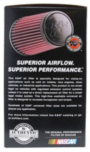 K&N Universal Rubber Filter 4inch FLG / 6inch OD-B / 4-5/8inch OD-T / 9inch H K&N Engineering Air Filters - Universal Fit