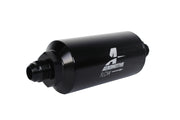 Aeromotive In-Line Filter - (AN -8 Male) 40 Micron Stainless Mesh Element Bright Dip Black Finish Aeromotive Fuel Filters