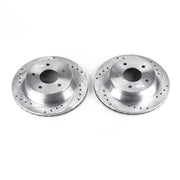 Power Stop 84-87 Chevrolet Corvette Front Evolution Drilled & Slotted Rotors - Pair PowerStop Brake Rotors - Slot & Drilled