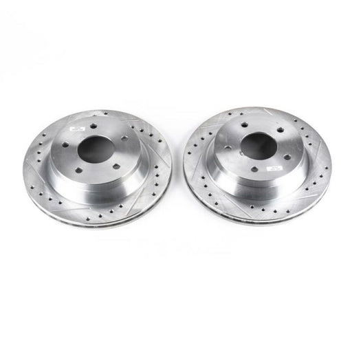 Power Stop 84-87 Chevrolet Corvette Front Evolution Drilled & Slotted Rotors - Pair PowerStop Brake Rotors - Slot & Drilled