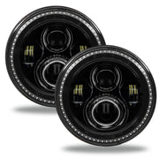 Oracle 7in High Powered LED Headlights - Black Bezel - Dynamic - Dynamic ORACLE Lighting Headlights