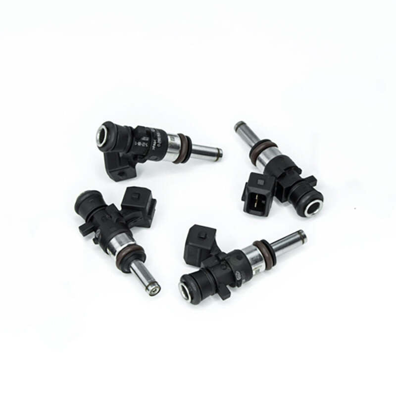 DeatschWerks Bosch EV14 Universal 40mm Compact Matched Set of 4 Injectors 1250cc (Extended Nozzle) DeatschWerks Fuel Injector Sets - 4Cyl