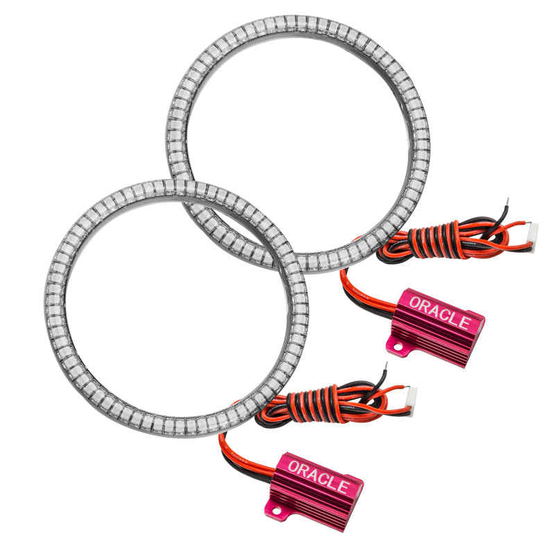 Oracle Ford Mustang Shelby Bumper 10-12 LED Waterproof Fog Halo Kit - White ORACLE Lighting Fog Lights