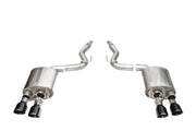 Corsa 24+ Ford Mustang Dark Horse 5.0L 3in Dual Rear Axle-Back w/Twin 4.5in Black PVD Slash Tips CORSA Performance Axle Back