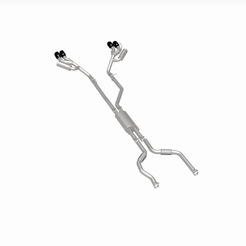 MagnaFlow 20-21 Ford Explorer 3.0L V6 Dual Exit Quad Black Chrome Tip Street Series Cat-Back Exhaust