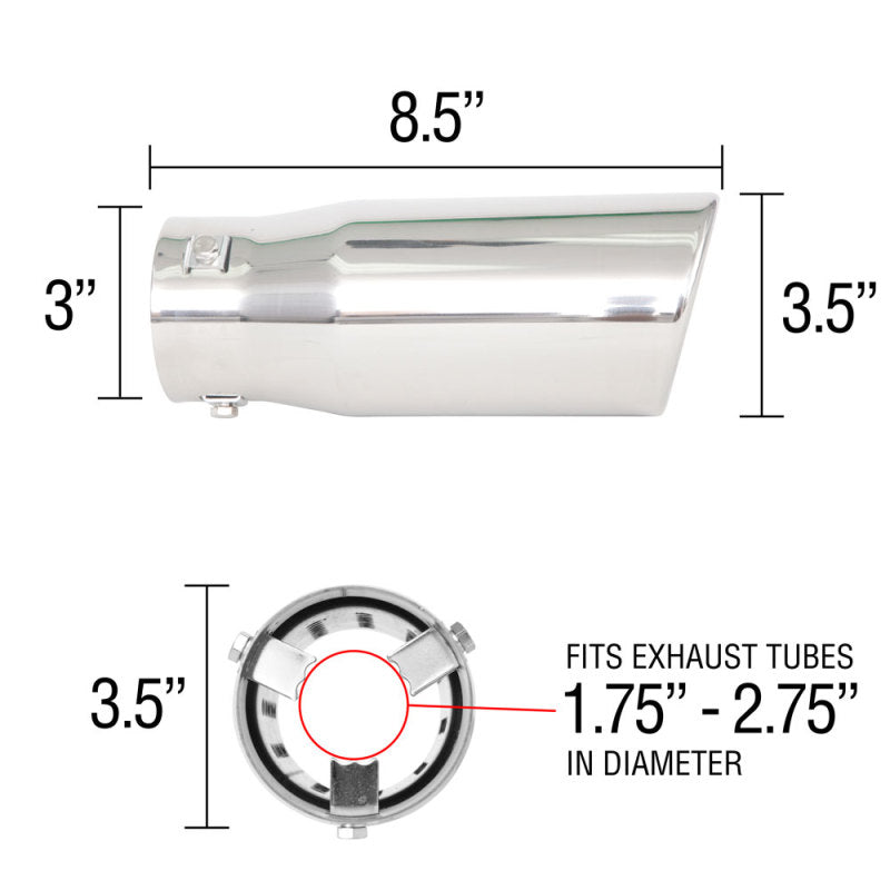 Spectre Exhaust Tip 3-1/2in. OD / Slant Spectre Tips