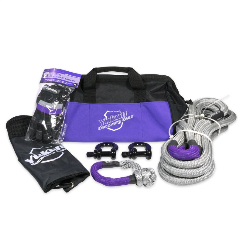 Yukon Gear Recovery Gear Kit w/7/8in Kinetic Rope Yukon Gear & Axle Tow Straps