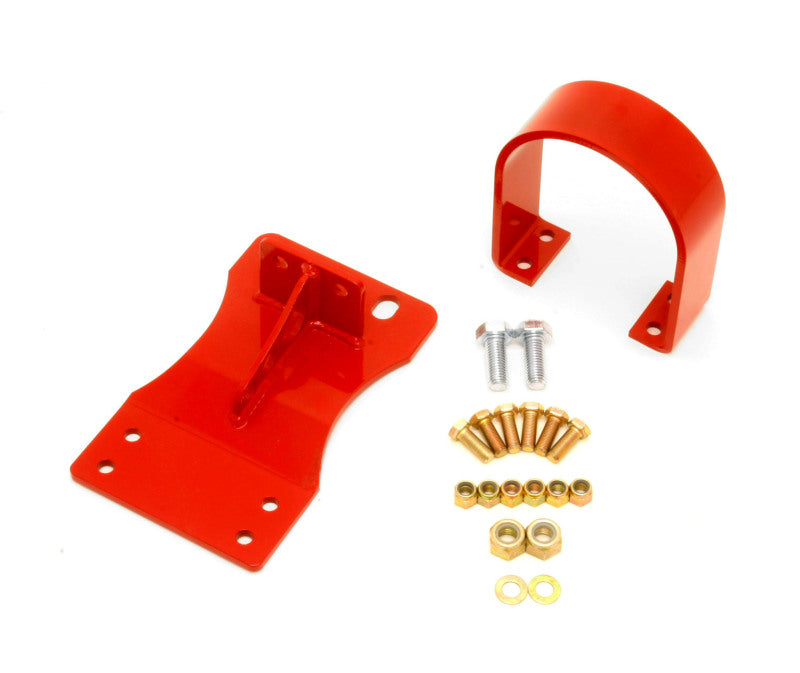 BMR 10-15 5th Gen Camaro V8 Auto Front Driveshaft Safety Loop - Red BMR Suspension Driveshaft Loops