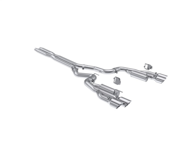 MBRP 2024+ Ford Mustang 5.0L Alum. SS 3in Cat-Back Dual Split Exhaust w/ Quad Tips (Valve Delete) MBRP Catback