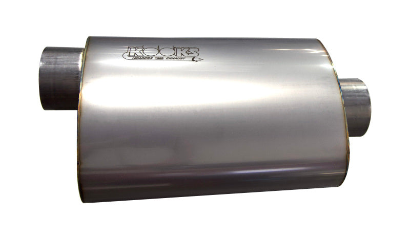 Kooks 3in Oval Center/Offset Muffler 12in Long Body Stainless Steel Kooks Headers Muffler