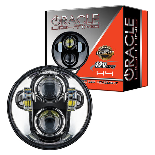 Oracle 5.75in 40W Replacement LED Headlight - Chrome ORACLE Lighting Headlights