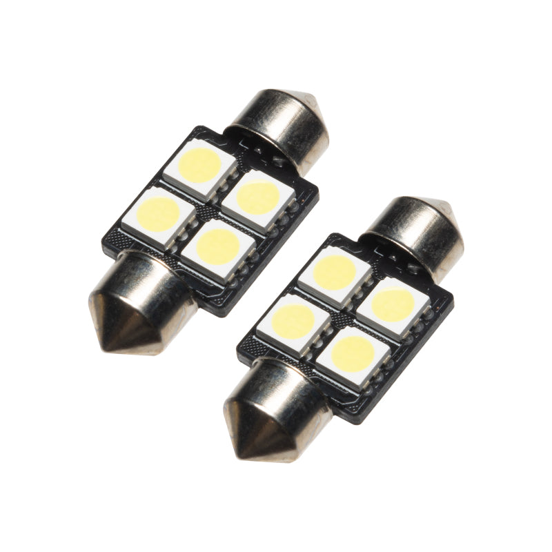 Oracle 33MM 4 LED 3-Chip Festoon Bulbs (Pair) - Cool White ORACLE Lighting Bulbs