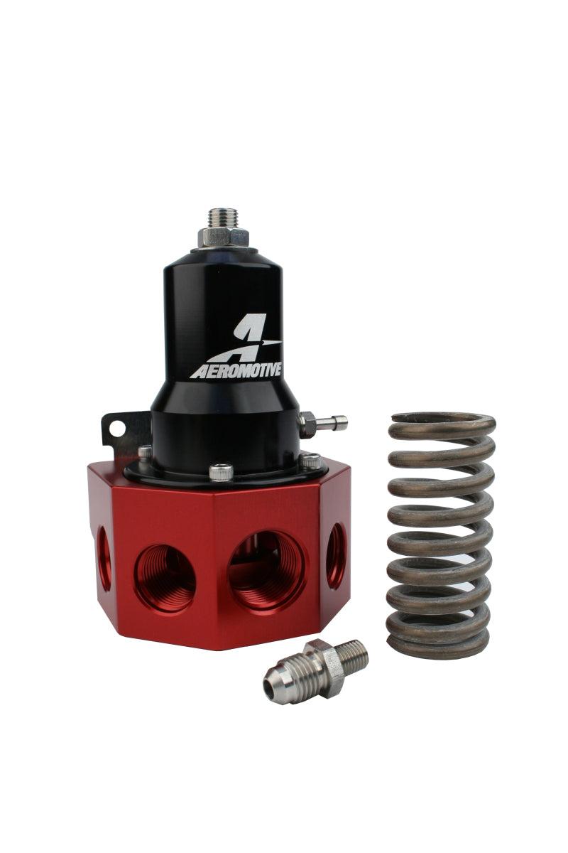 Aeromotive Regulator - 30-120 PSI - .500 Valve - 4x AN-08 and AN-10 inlets / AN-10 Bypass Aeromotive Fuel Pressure Regulators