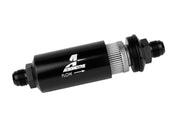 Aeromotive In-Line Filter - (AN -10 Male) 40 Micron Stainless Mesh Element Bright Dip Black Finish Aeromotive Fuel Filters