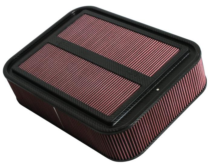 K&N Custom Racing Assembly Carbon Fiber 4in Air Box w/o Base - Large K&N Engineering Air Intake Components
