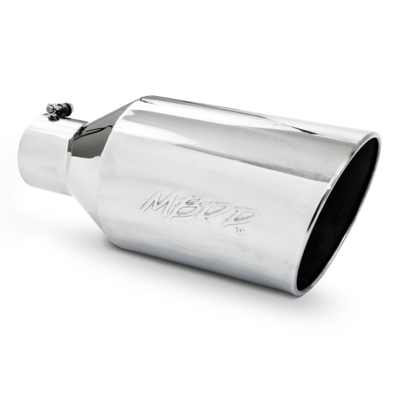 MBRP Universal Tip 8in O.D. Rolled End 4in inlet 18in length T304 MBRP Steel Tubing