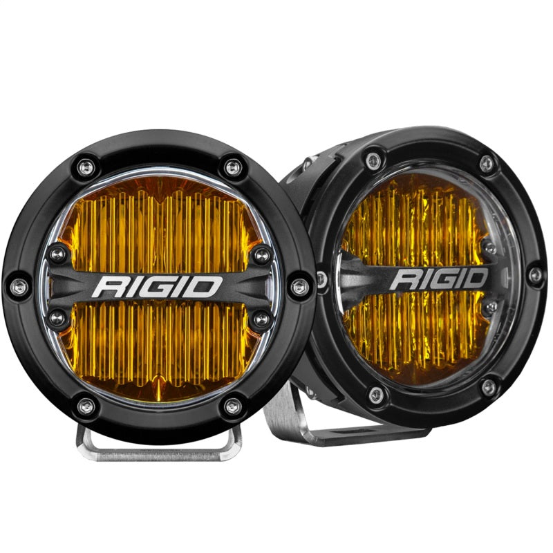 Rigid Industries 360-Series 4in LED SAE J583 Fog Light - Selective Yellow (Pair) Rigid Industries Light Bars & Cubes