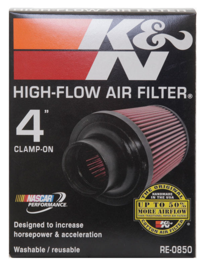 K&N Universal Air Filter (4in. Flange / 6in. Base OD / 4-5/8in. Top OD / 6in. Height) K&N Engineering Air Filters - Universal Fit