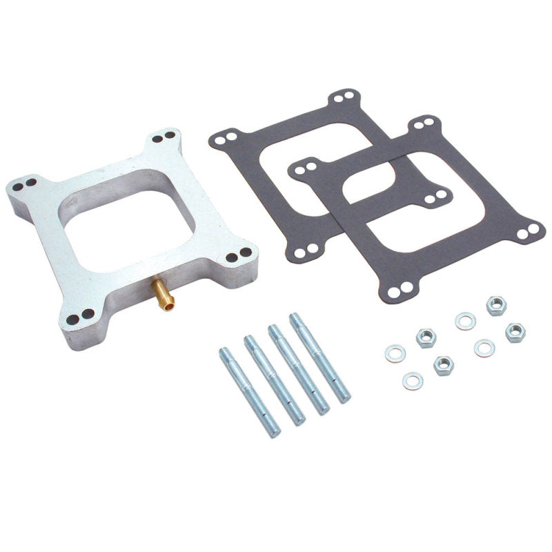 Spectre Carburetor Spacer - 1in. Open w/Tube Aluminum Spectre Carburetor Spacers