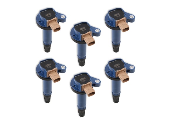 Ignition Coil - SuperCoil- 2010-2016 Ford EcoBoost 3.5L V6- 6-Pack (3-Pin)- Blue 140646B-6 ACCEL Autoparts
